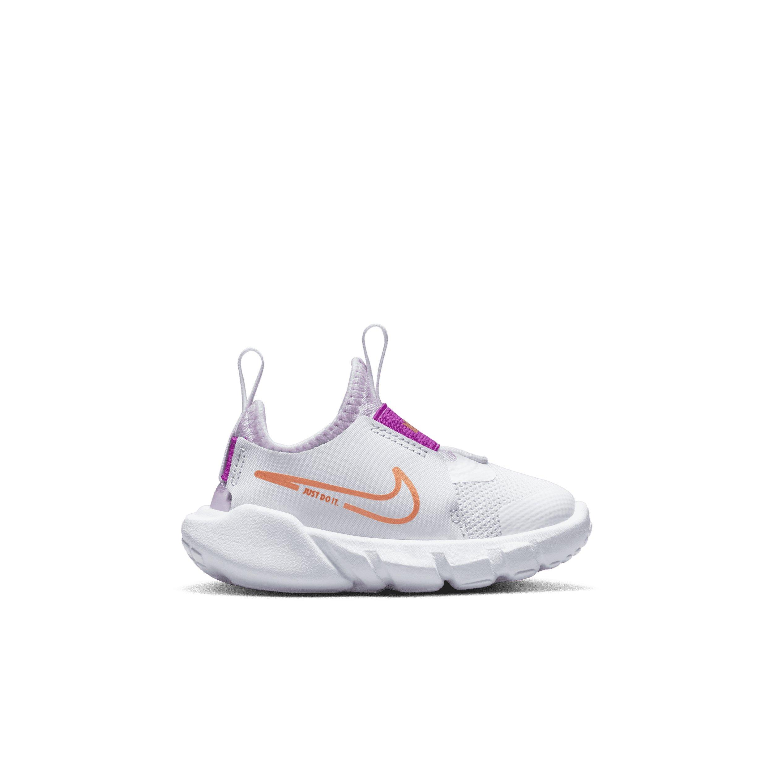 Nike Flex Runner 2 "White/Violet Frost/Vivid Purple/Metallic Copper" Infant Girls' Running Shoe - WHITE/VIOLET/PURPLE/COPPER